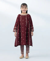 2 Piece - Embroidered Cotton Net Suit