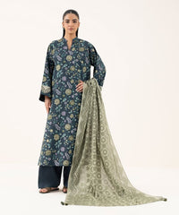 3 Piece - Printed Cotton Suit