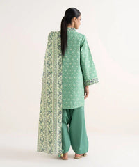 3 Piece - Printed Cotton Suit