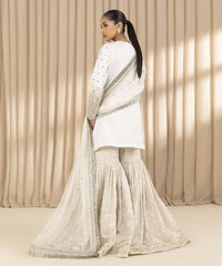 3 Piece - Embroidered Raw Silk Suit