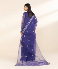 3 Piece - Embroidered Organza Suit