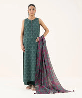 3 Piece - Printed Light Khaddar Suit