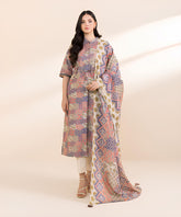 3 Piece - Printed Light Khaddar Suit