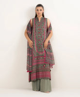 3 Piece - Printed Light Linen Suit