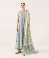 3 Piece - Printed Light Linen Suit