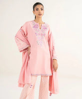 3 Piece - Embroidered Khaddar Suit