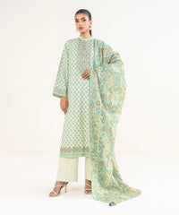 2 Piece - Embroidered Cotton Suit