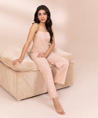Embroidered Cotton Cami Set