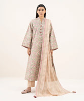 3 Piece - Printed Cotton Suit