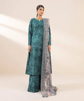 3 Piece - Embroidered Cotton Suit