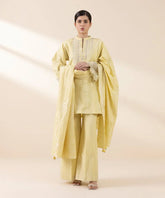 3 Piece - Embroidered Jacquard Suit