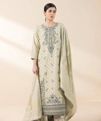 3 Piece - Embroidered Jacquard Suit
