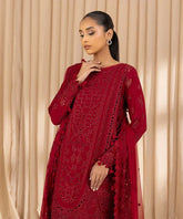 3 Piece - Embroidered Dobby Suit