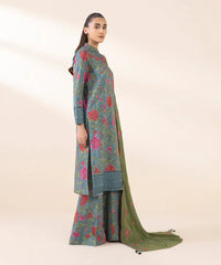 3 Piece - Embroidered Linen Suit