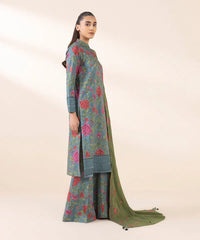 3 Piece - Embroidered Linen Suit