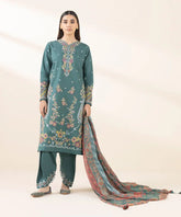 3 Piece - Embroidered Cotton Suit