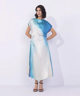 Printed Midi Satin Dress
