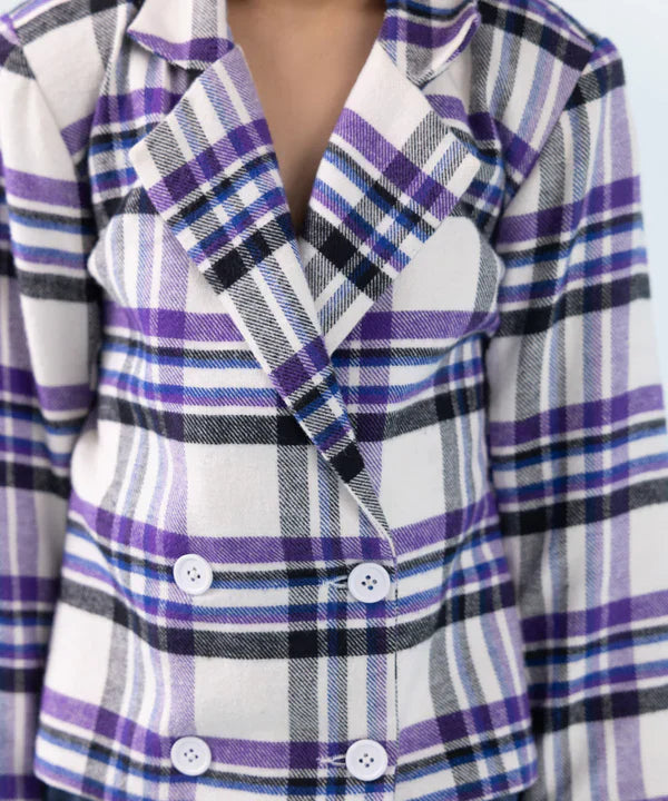 Cropped Flannel Jacket