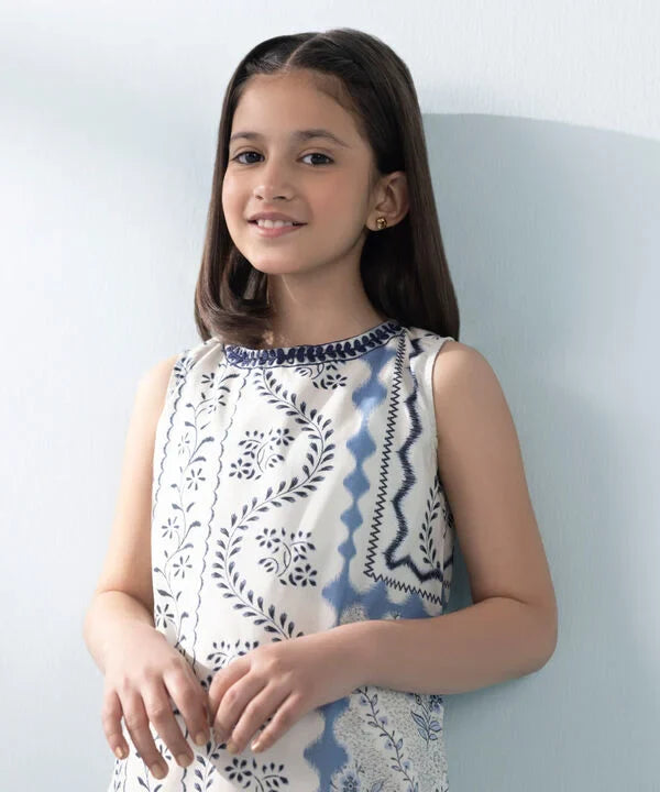 2 Piece - Embroidered Cambric Suit (KID)