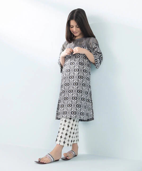 2 Piece - Embroidered Cambric Suit (KID)