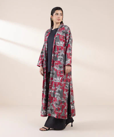 2 Piece - Printed Cotton Satin Suit