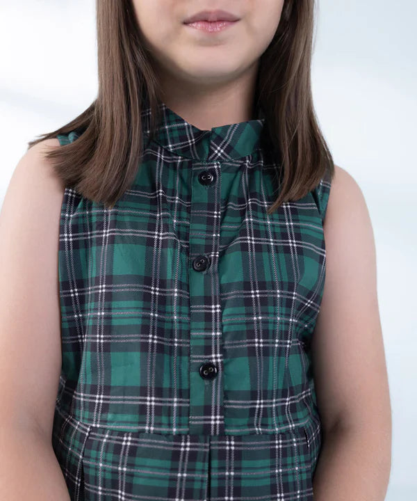 Checkered Poplin Dress