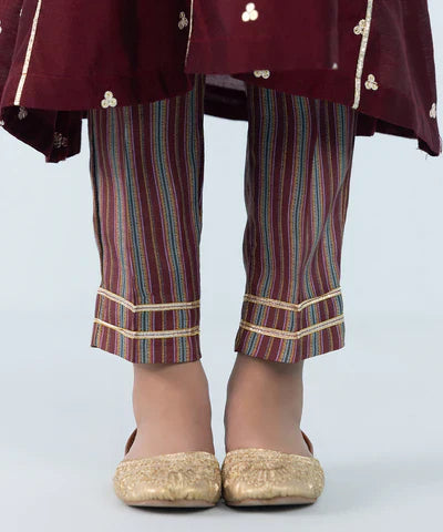 2 Piece - Embroidered Cotton Net Suit