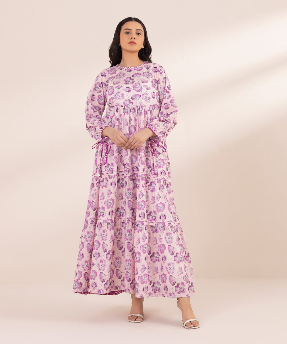 Printed Lawn Tier Dress