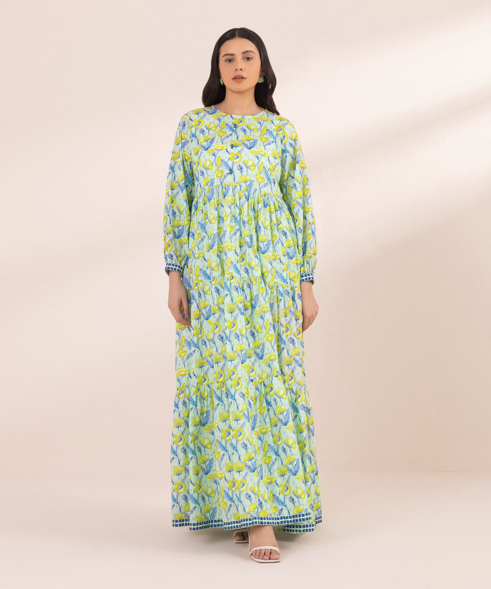 Printed Lawn Tier Dress