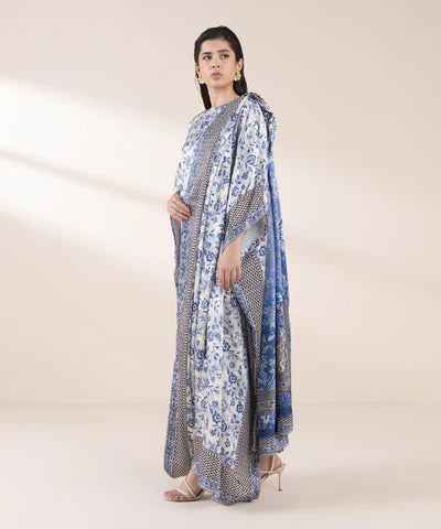 Printed Satin Kaftan