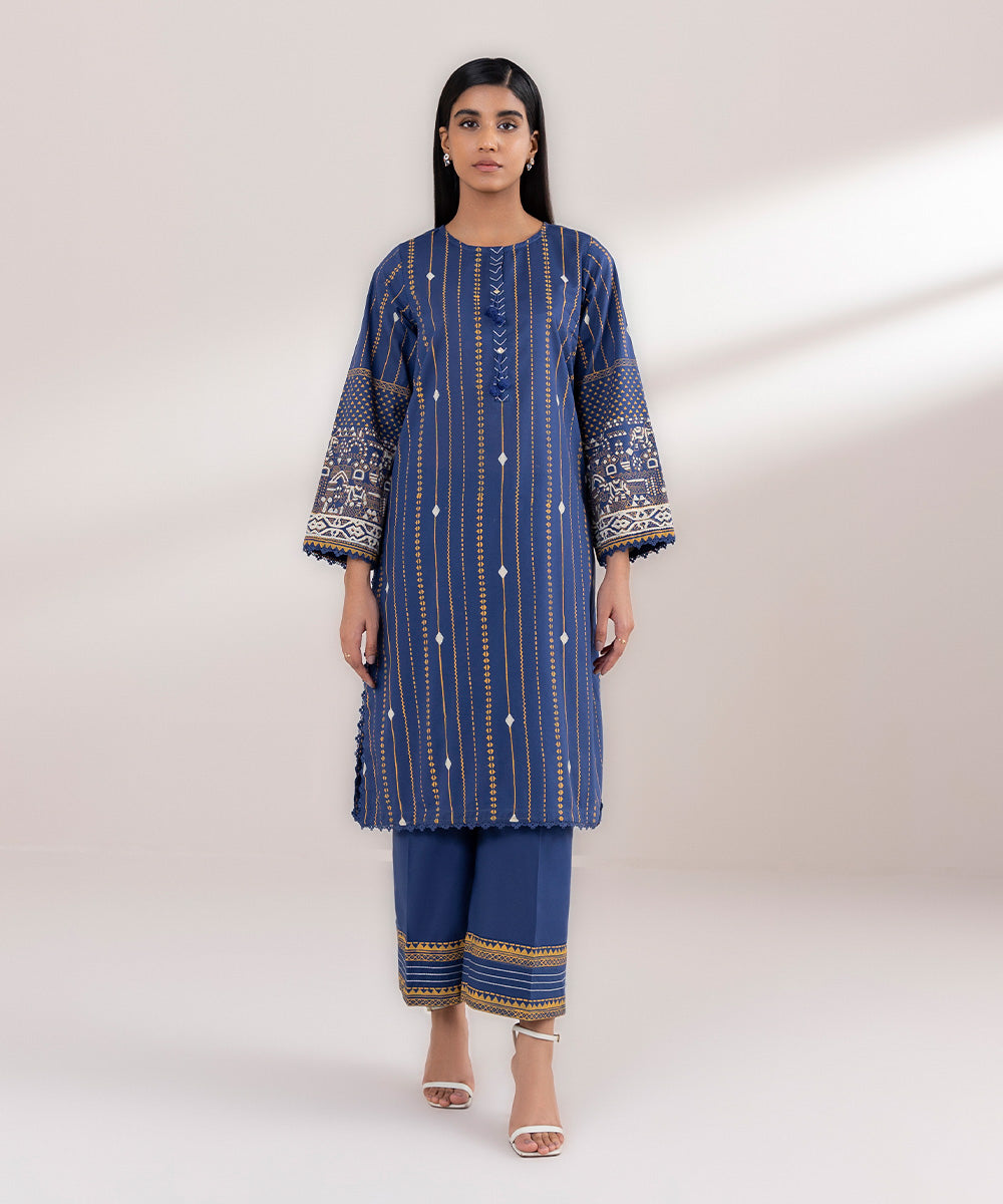 Block Printed Lawn Shirt