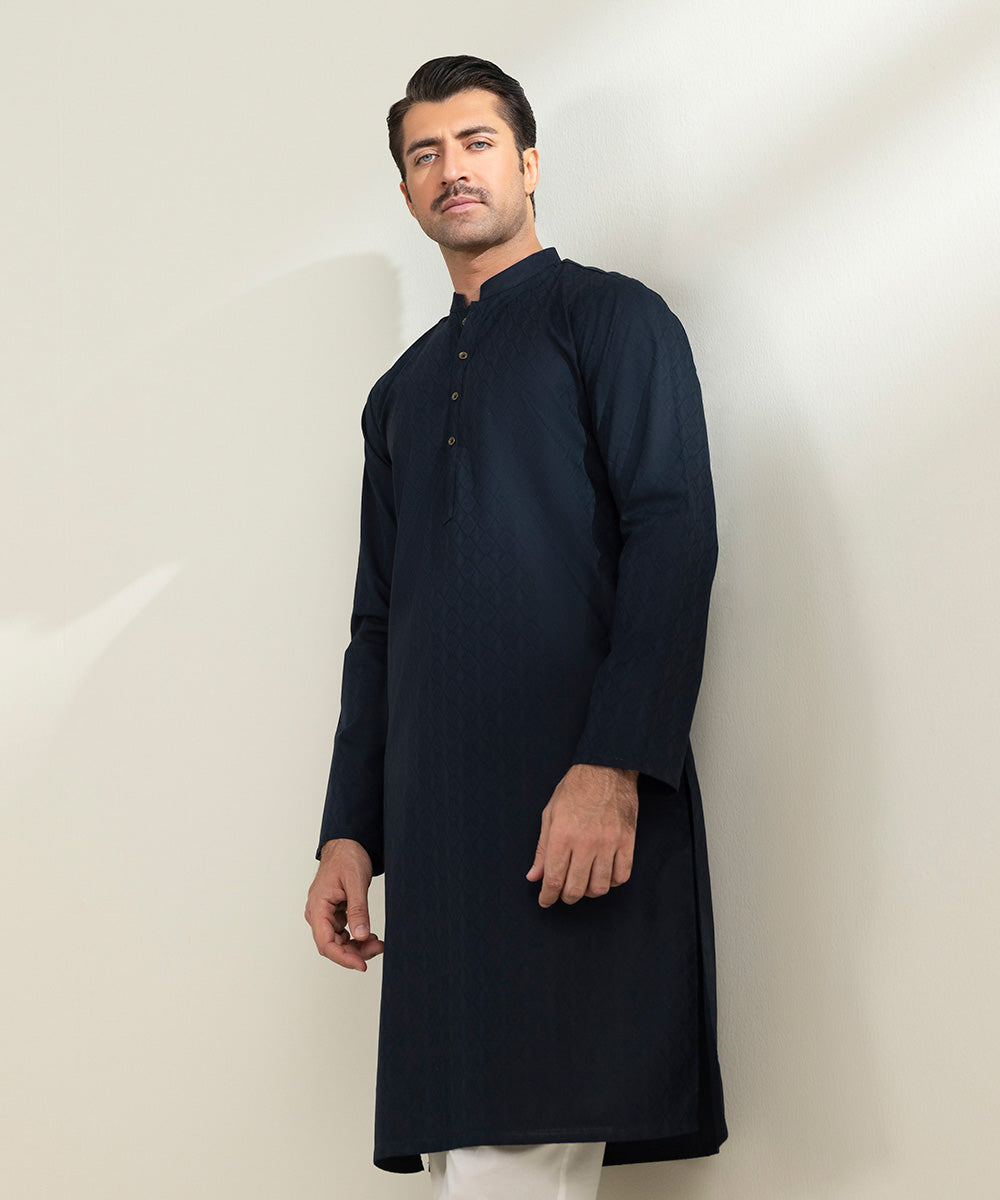 Cotton Jacquard Kurta