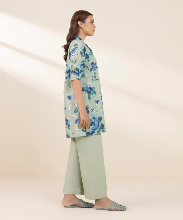 Printed Khaddar Shirt