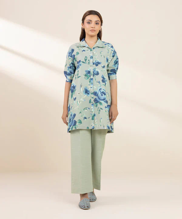 Printed Khaddar Shirt