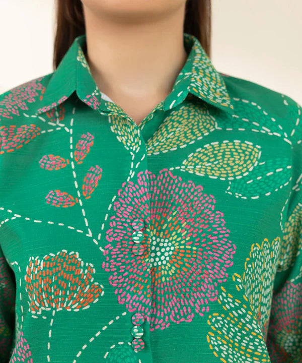 Printed Khaddar Shirt