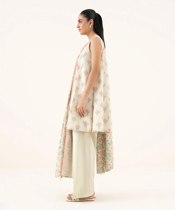 2 Piece - Printed Cotton Suit