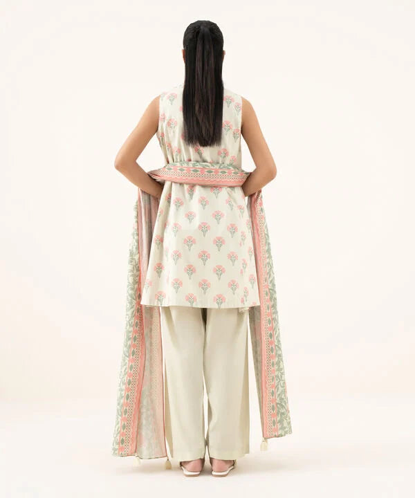 2 Piece - Printed Cotton Suit
