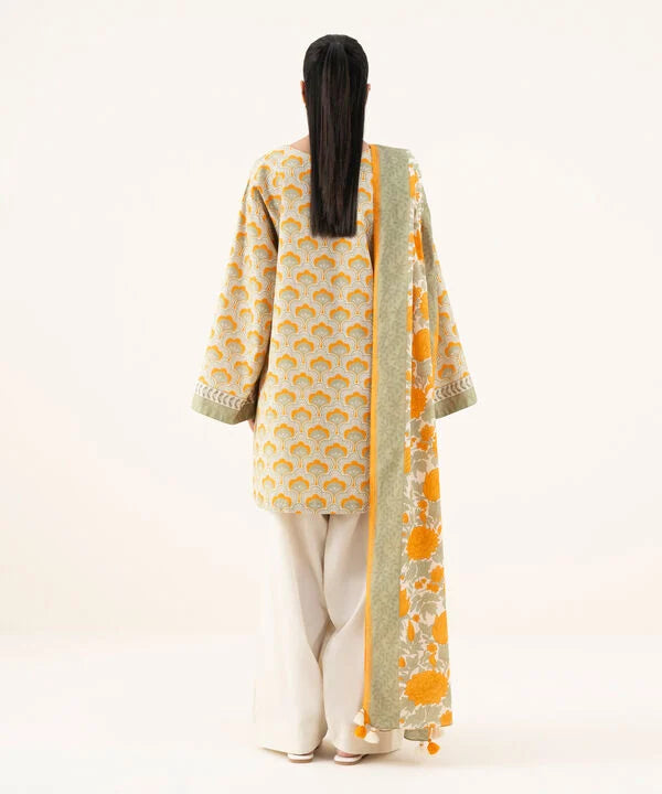 2 Piece - Printed Cotton Suit