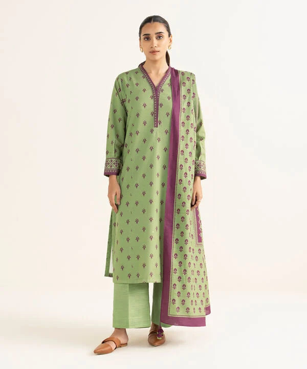 2 Piece - Printed Khaddar Suit