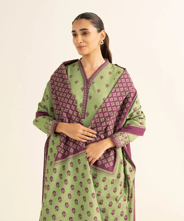 2 Piece - Printed Khaddar Suit