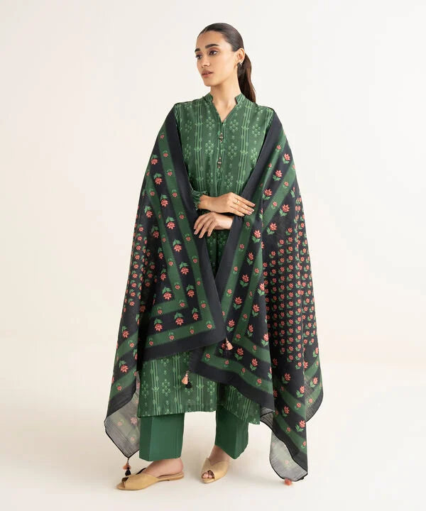 2 Piece - Printed Light Khaddar Suit