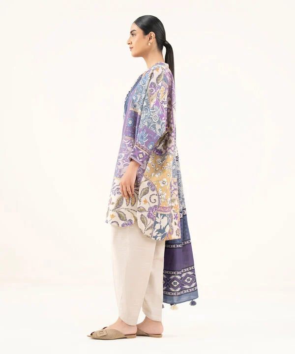 2 Piece - Printed Khaddar Suit