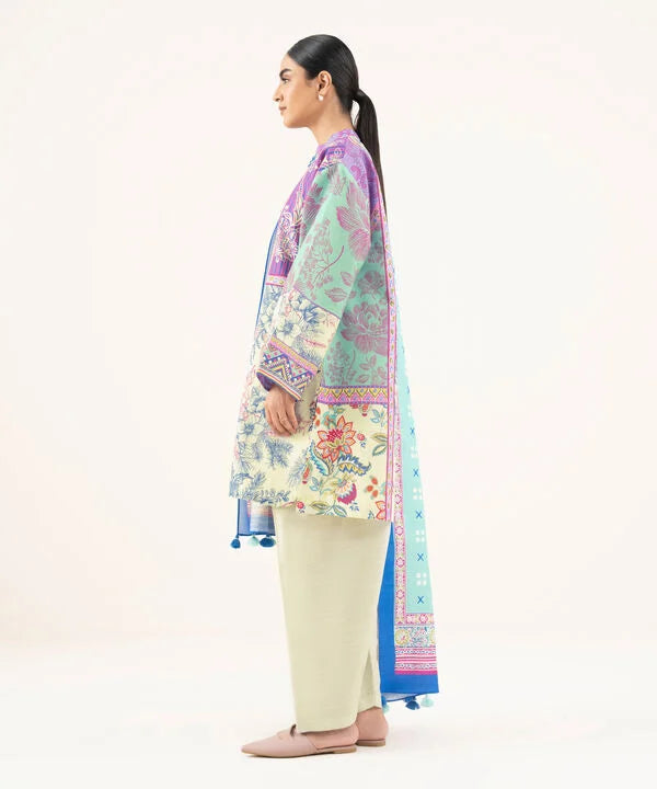 2 Piece - Printed Khaddar Suit