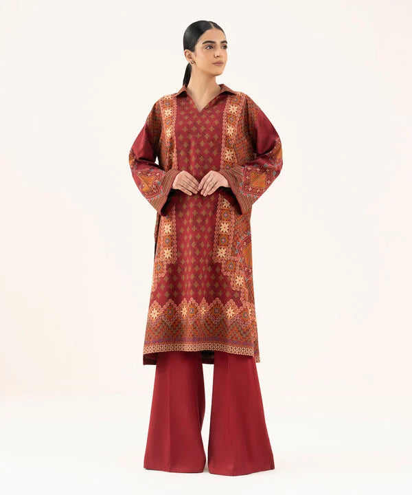 2 Piece - Printed Viscose Khaddar Suit