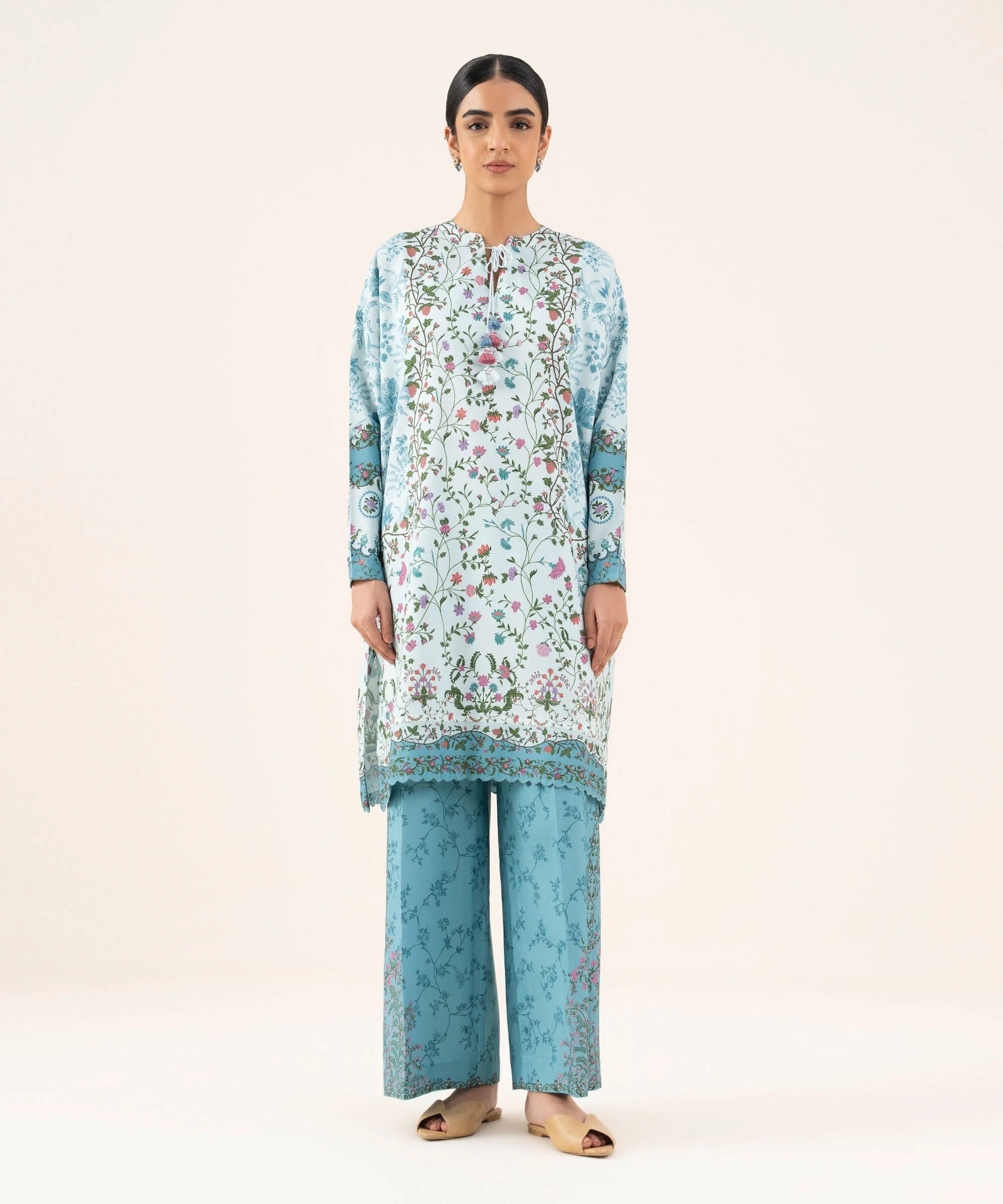 2 Piece - Printed Viscose Khaddar Suit