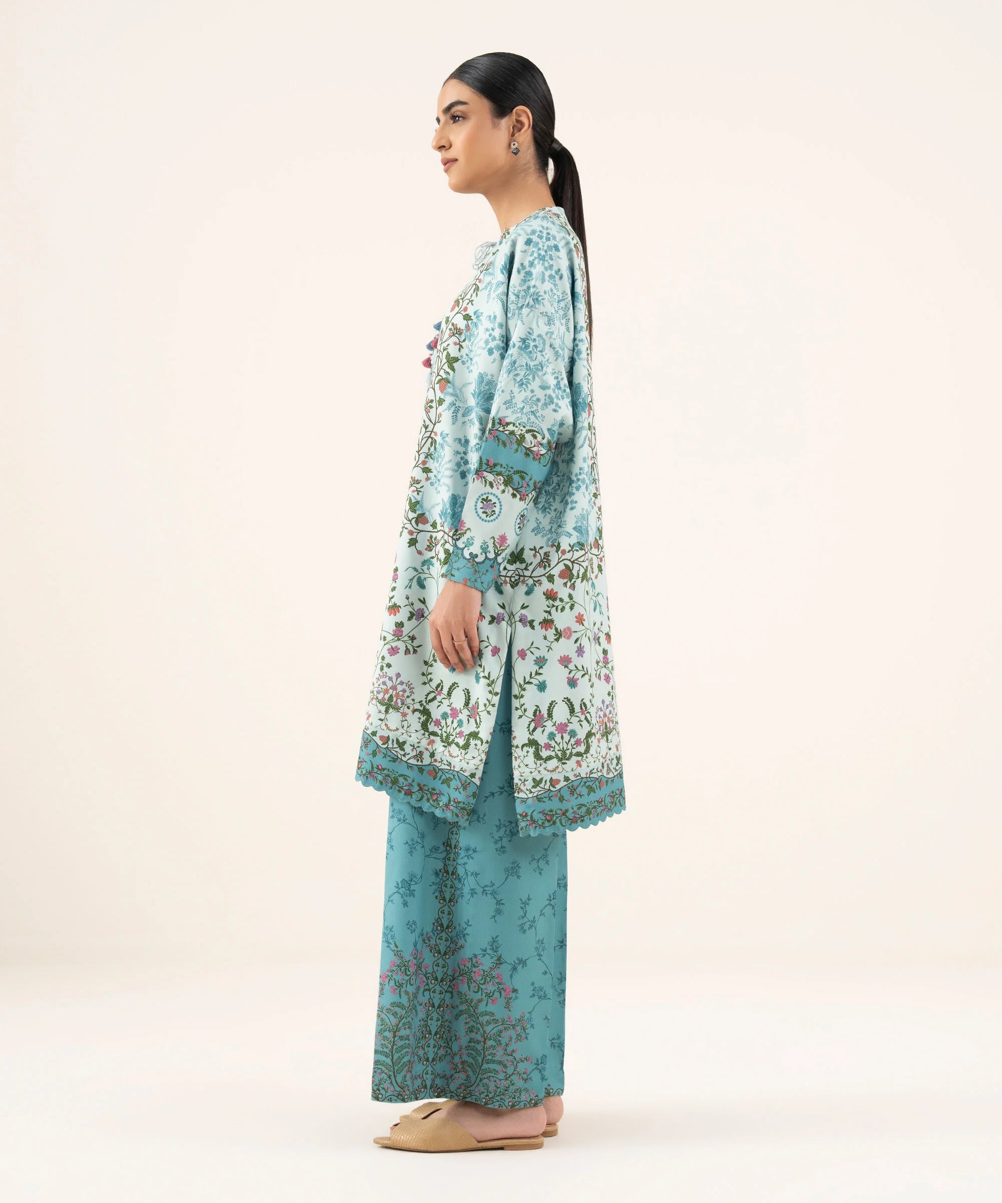 2 Piece - Printed Viscose Khaddar Suit