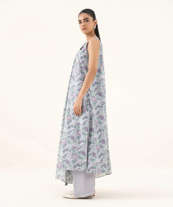 3 Piece - Printed Cotton Suit