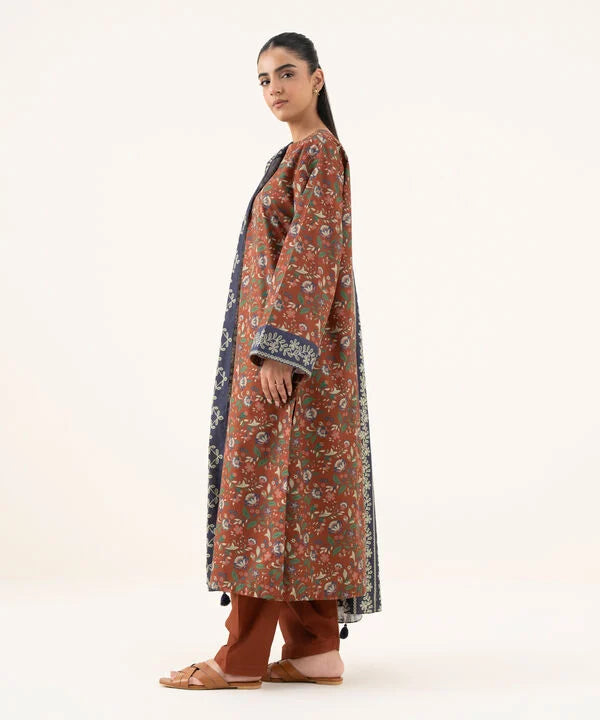 3 Piece - Printed Cotton Suit