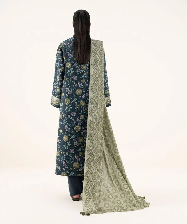 3 Piece - Printed Cotton Suit