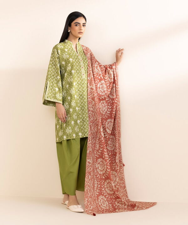 3 Piece - Printed Lawn Suit